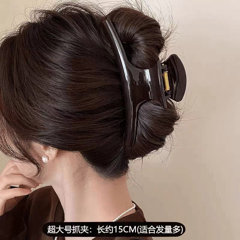 奢华潮流亚克力鲨鱼夹女大号发夹优雅百搭经典时尚饰品必备单品|undefined