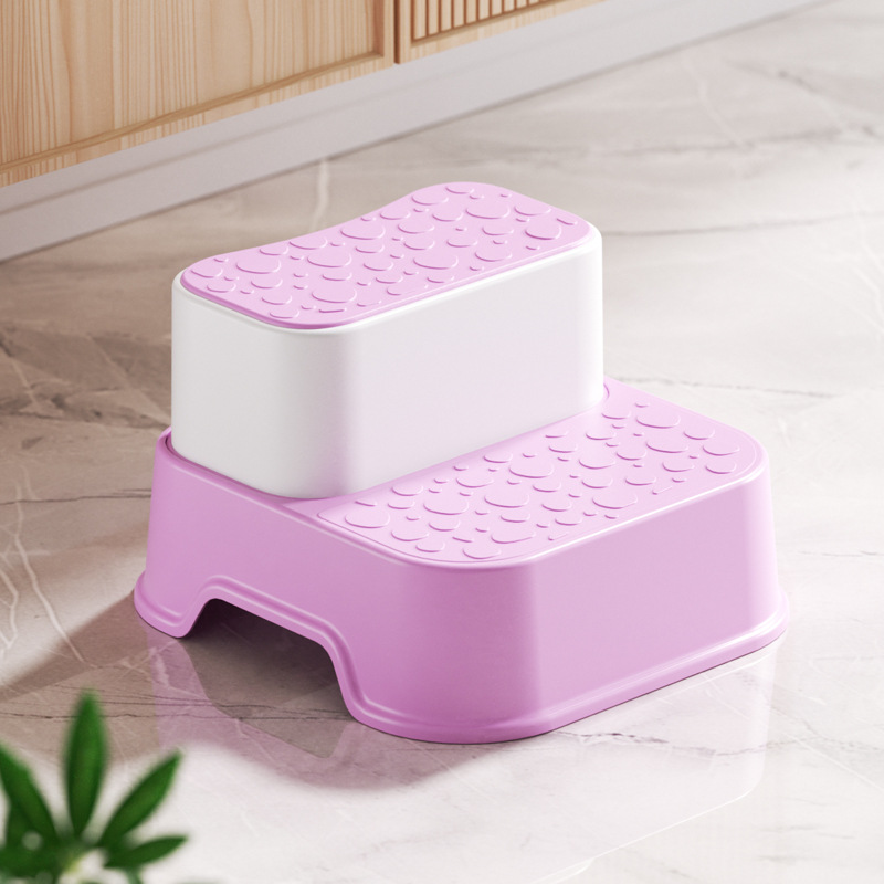 Nuevo taburete de doble capa separado para bebés lavando las manos escalones taburete inodoro taburete anti-deslizante taburete