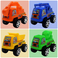 Factory wholesale boy toy car children return toy four-color engineering vehicle crane mixer truck cartoon small car