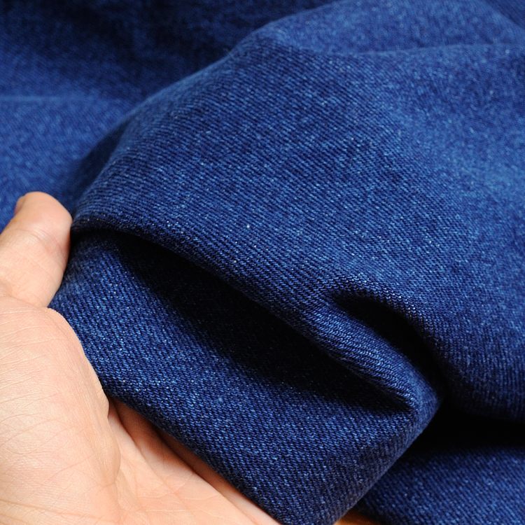 Light Blue, Slightly Thick, Non-Stretch Denim Fabric, Imported from Italy and Japan, Washed Denim, Pure Cotton, Soft