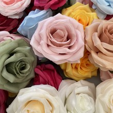 婚车手工仿真花头 拱门花墙diy仿真花朵跨境亚马逊现货玫瑰花头