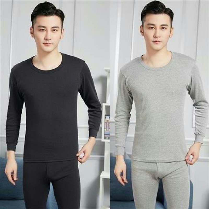 [Set] Low -neck light gray+low -neck black black