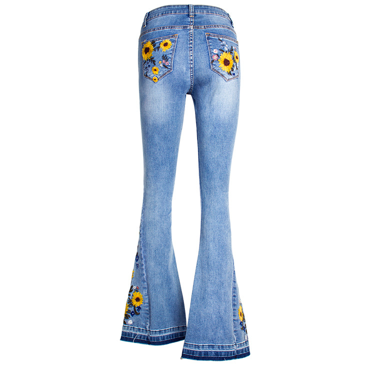 Vêtements pour femmes broderie 3D tridimensionnelle jeans pour femmes pantalons une pièce livraison directe_voghion.com