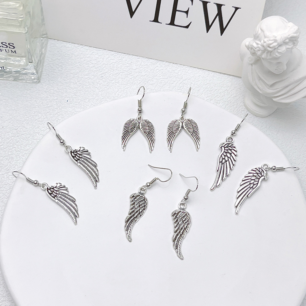 1 Pair Fashion Wings Metal Drop Earrings display picture 1