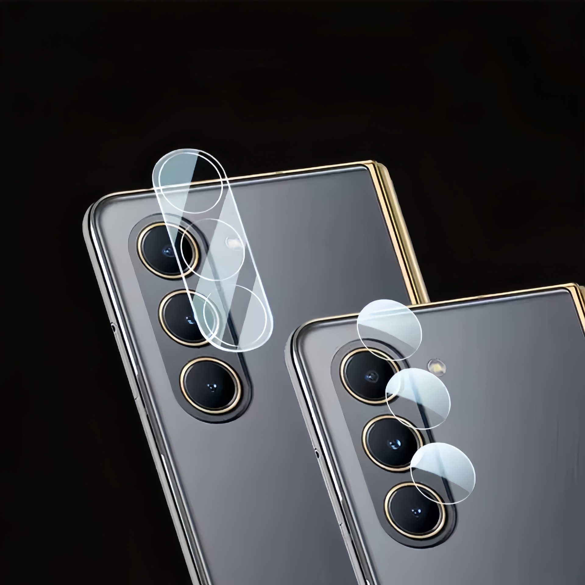 适用于三星手机全系列S23U3D高铝大弧透明高清跨境手机钢化镜头膜