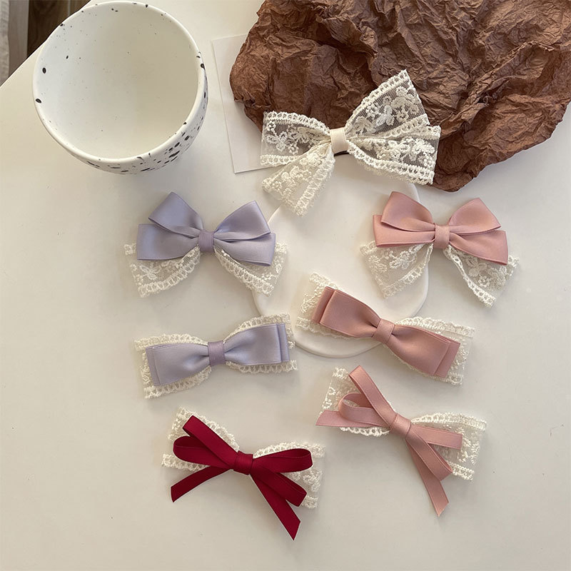 Women's Sweet Simple Style Bow Knot Cloth Hair Clip Hair Tie Brooches display picture 2