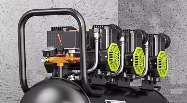 Oil-free low-noise air compressor, small 220v high-power air compressor for woodworking and high-pressure painting, in stock