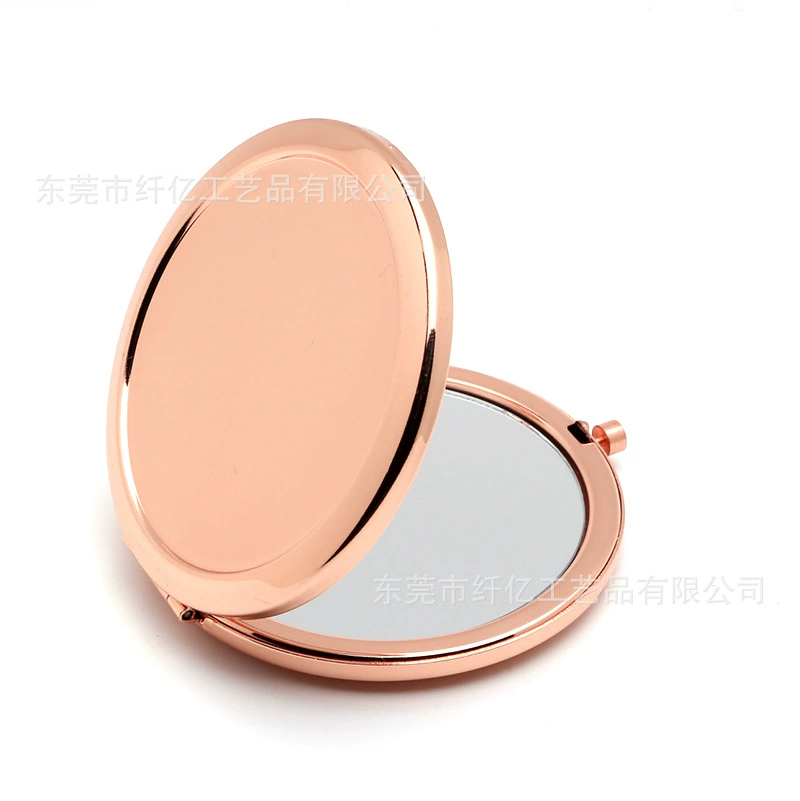 Розовое золото металлическое двустороннее складное косметическое зеркало портативный материал DIY капающий Клей крем для вышивки