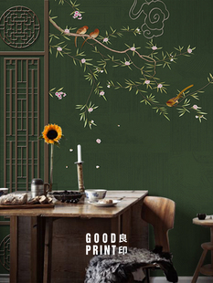 Ancient Chinese Style Tv Background Wall Wallpaper Classical Zen Wallpaper B&B Wall Covering Living Room Wall Covering Bedroom Wall Covering 3D