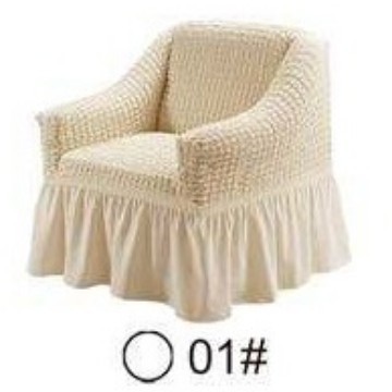 Cubresofá Seersucker universal, de poliéster elástico con falda, decoración para todas las estaciones, venta directa de fábrica.