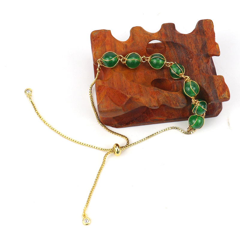 Fashion Geometric Alloy natural stone Plating Bracelets 1 Piece