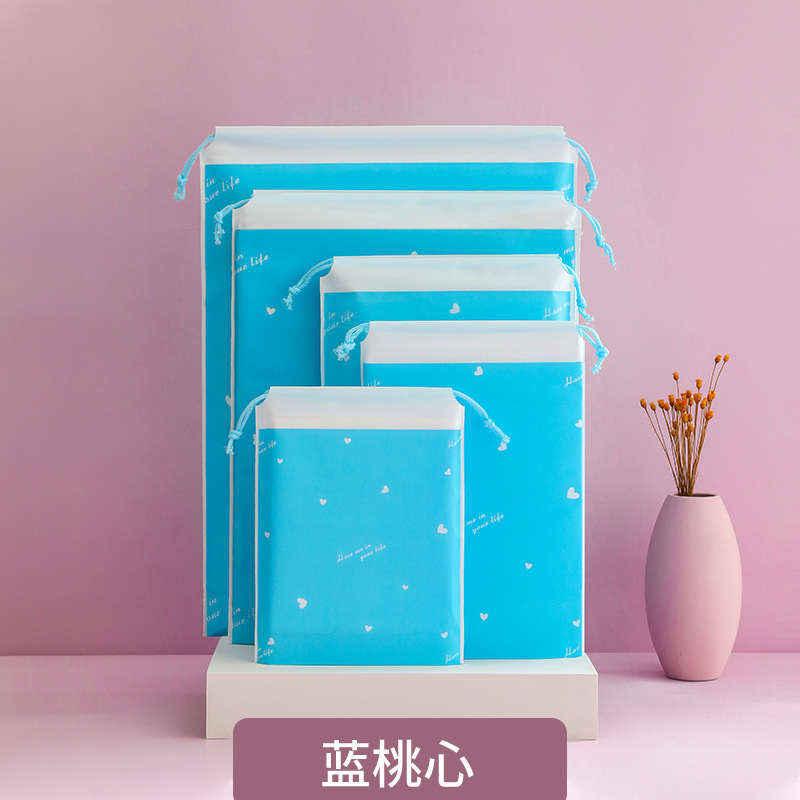 Frosted cordón bolsa ropa zapatos a prueba de polvo cordón bolsa de embalaje calcetines ropa interior bolsa de embalaje bolsa de almacenamiento de viaje