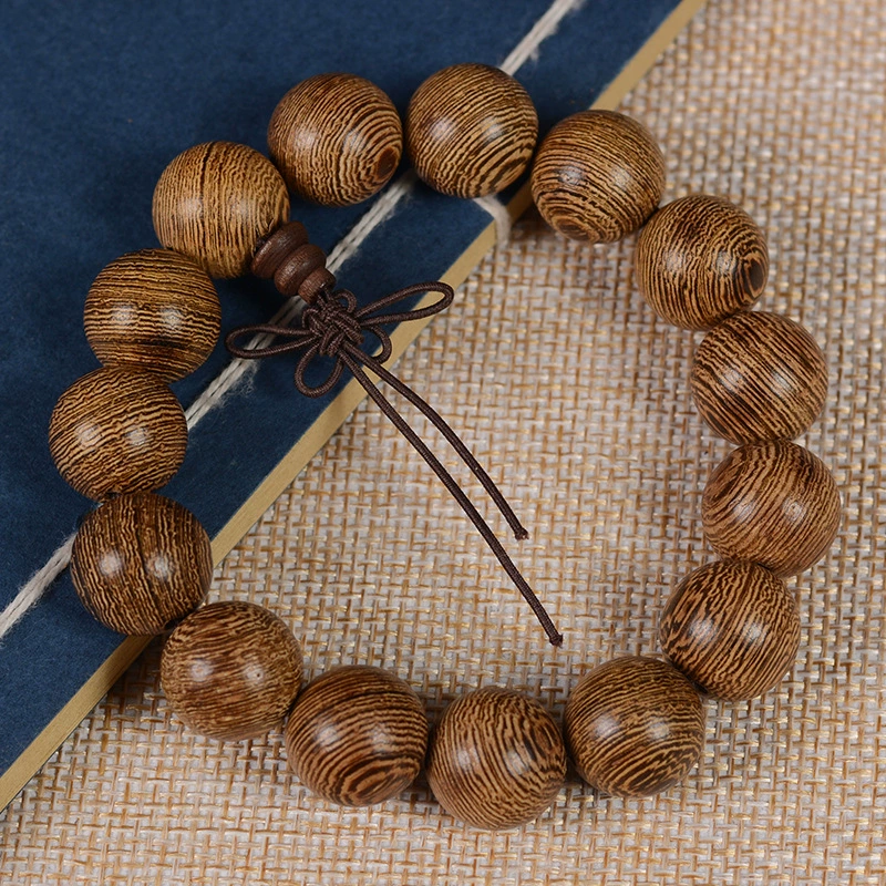 Rosary wooden bracelet, round walnut beads, sizes 6–15 mm, 108‑bead and bracelet options