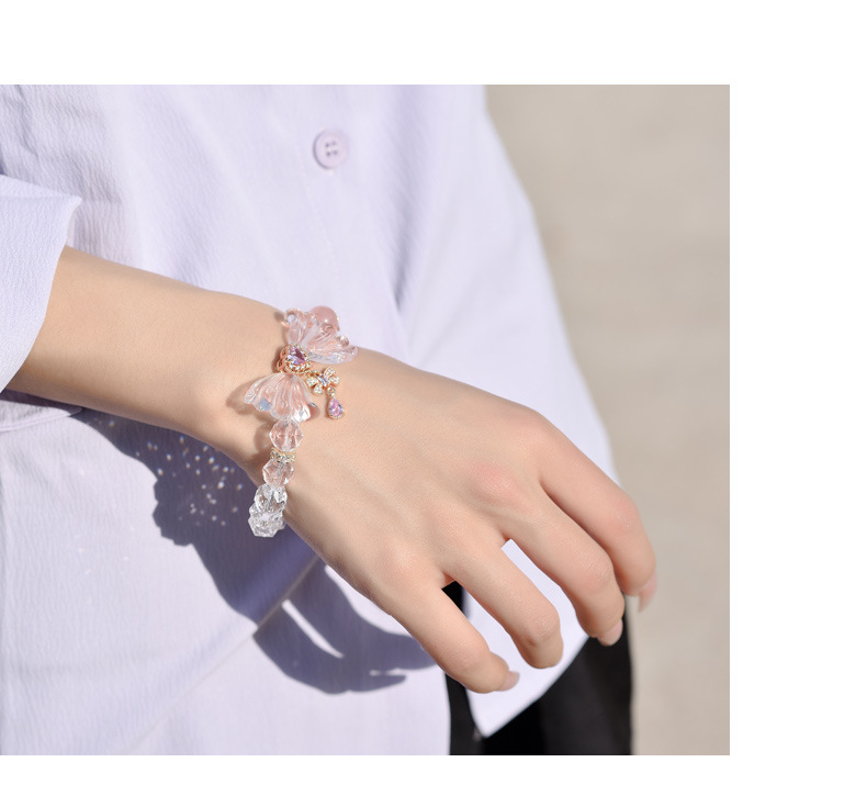 Natural Crystal Butterfly Bracelet