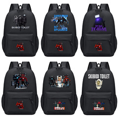 Cross-border new toilet Titan monitor person school bag student backpack black double shoulder bag child photography TV person