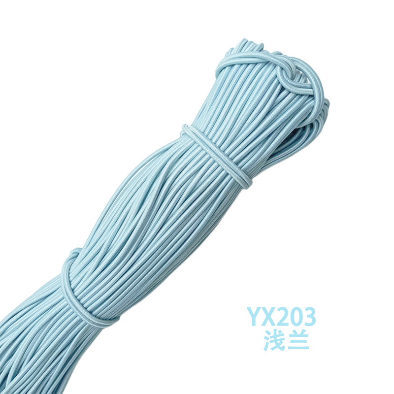 Cordón Elástico Redondo 2.5mm de Látex y Caucho, Alta Elasticidad, para Accesorios de Ropa image 47