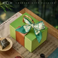 Подарочная коробка-сумочка для рисовых пирожков на фестиваль драконьих лодок 2025 года, креативный гостиничный подарок, пустая коробка для рисовых пирожков