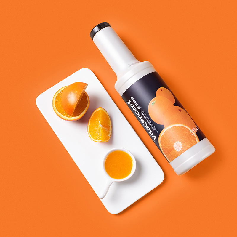 오렌지 두꺼운 펄프