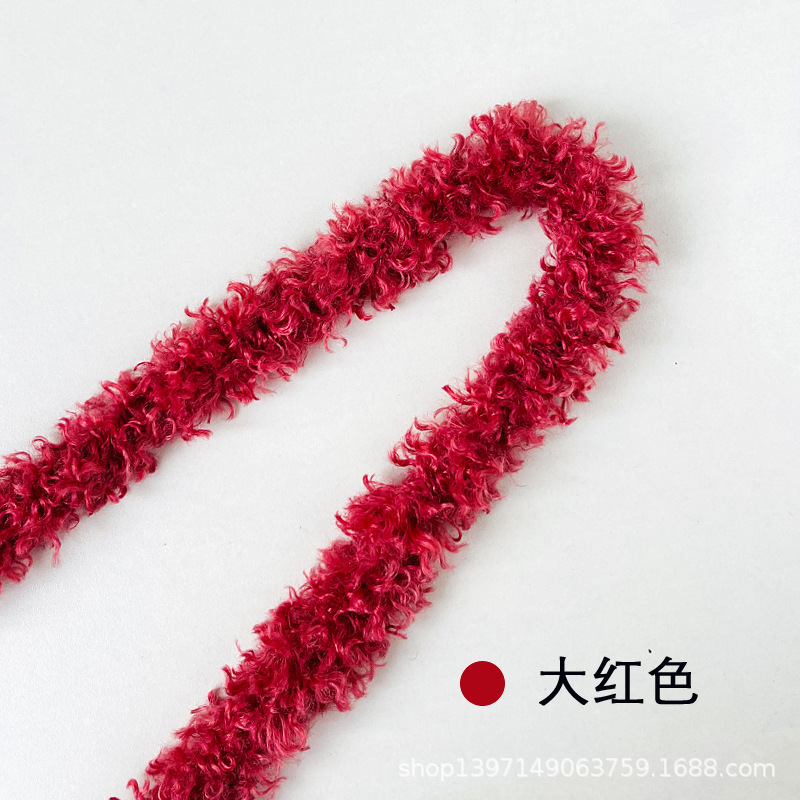 Varilla de torsión de pelo rizado suministro directo de fábrica de lana súper gruesa y súper densa de 20mm de felpa hecha a mano de bricolaje raíz de pelo de perro de leche pequeña al por mayor