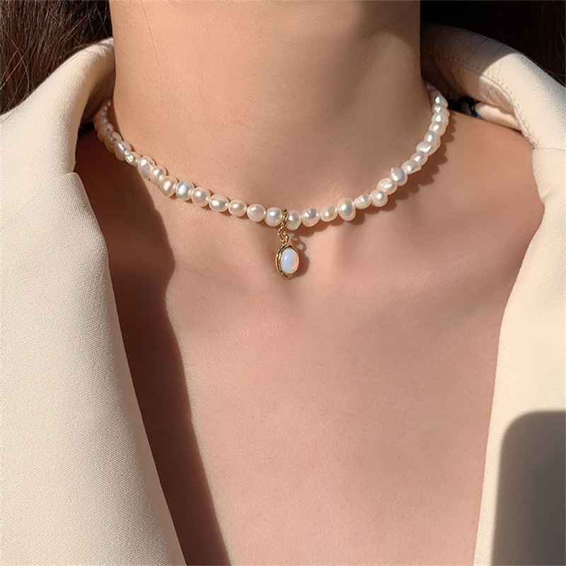 1 Piece Fashion Heart Shape Flower Imitation Pearl Plating Women's Necklace display picture 6