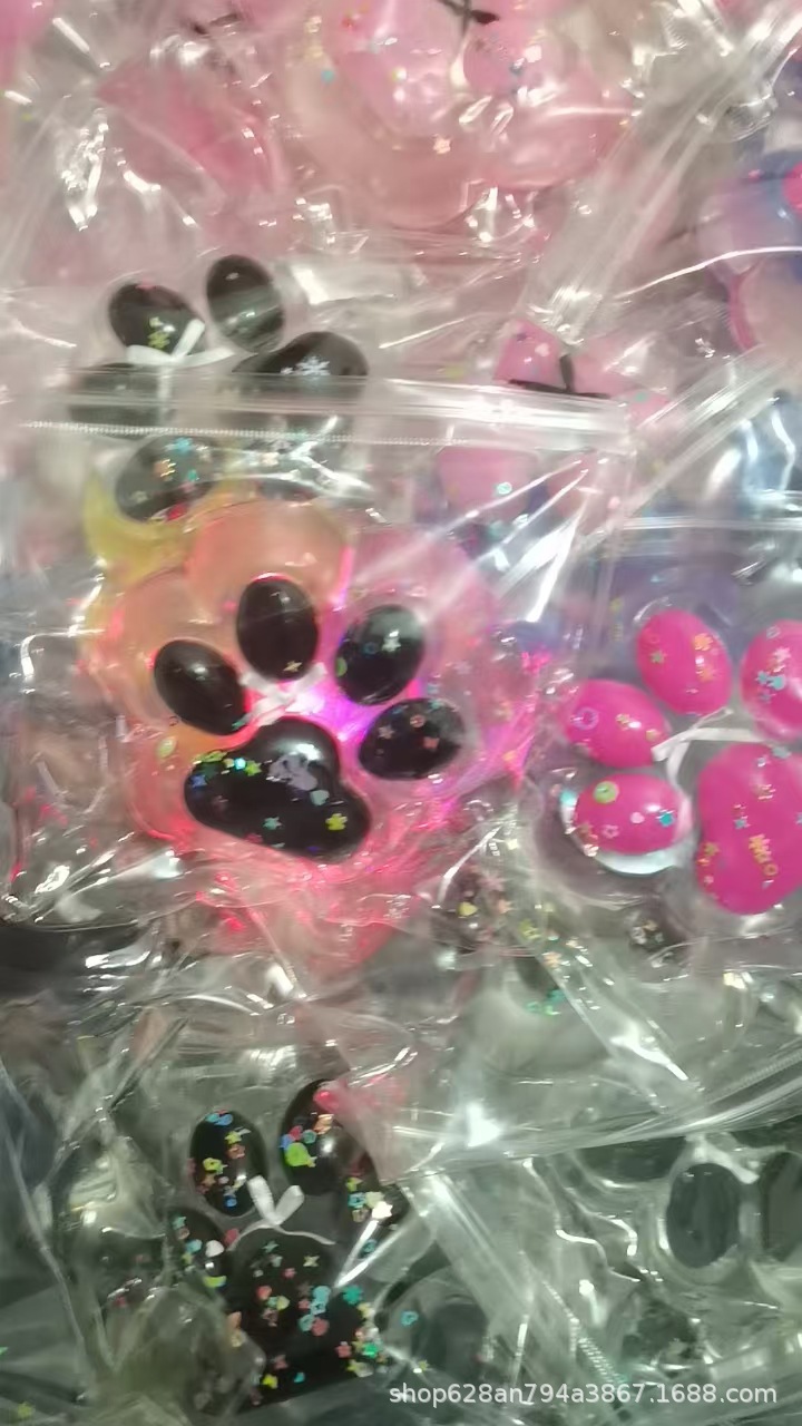 12cm 투명 반짝이 고양이 발톱 [색상 랜덤]