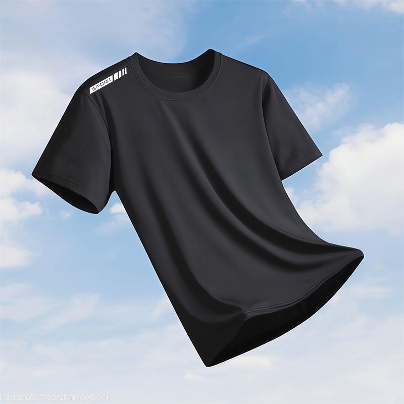 Short-sleeved T-shirt Men's Summer Men's Running Breathable Fitness Ice Silk Quick-drying Clothes Thin Men's Sports Top Round Neck Short-sleeved T-shirt Men's Summer Men's Running Breathable Fitness Ice Silk Quick-drying Clothes Thin Men's Sports Top Round Neck