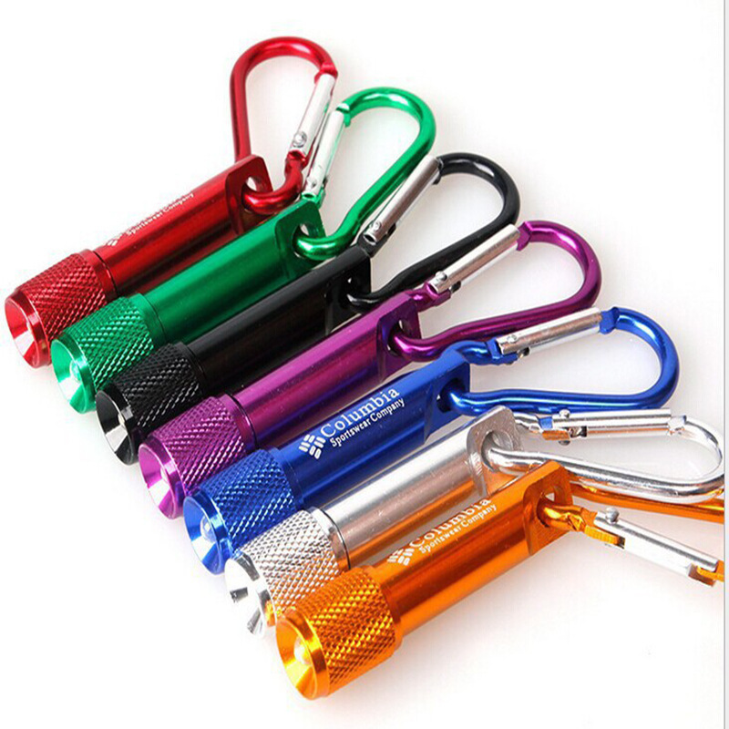Carabiner Mini Flashlight Aluminum Alloy Outdoor Strong Light Small Flashlight Led Flashlight Wholesale Logo Gift