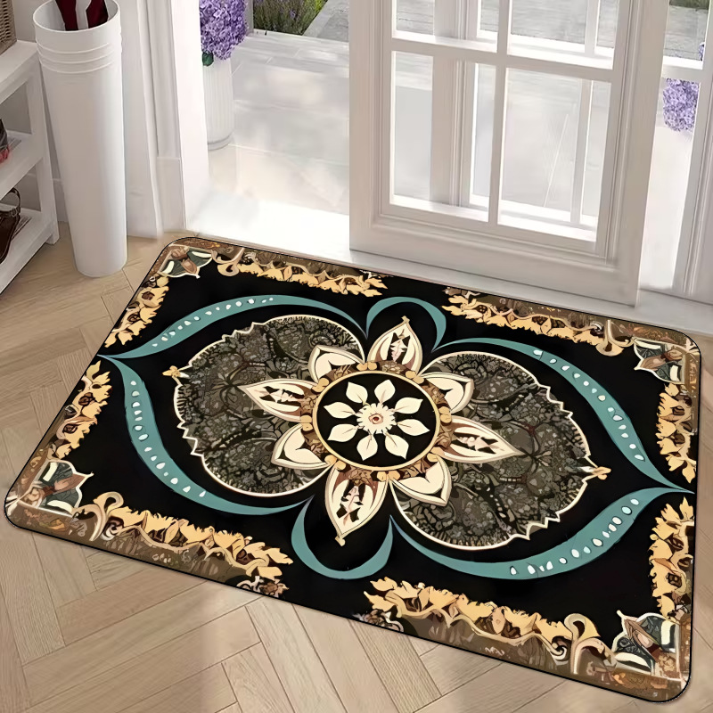 Flannel Shein Dog Paw Floor Mat Bathroom Floor Mat Entrance Door Mat Bathroom Absorbent Foot Mat Dropshipping