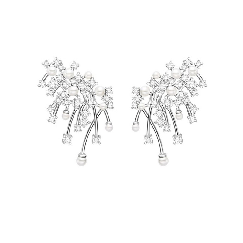 Amazon Cross-Border Exclusive Bright Nebula Earrings Light Luxury Elegant High-End Ear Clip Earrings Women's Gift