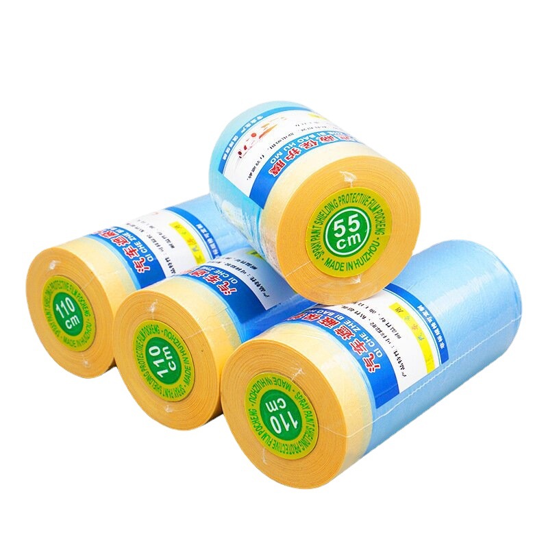 Pulverización de pintura película protectora de enmascaramiento adsorción electrostática película protectora de plástico desechable de alto adhesivo película de enmascaramiento de pintura de coche