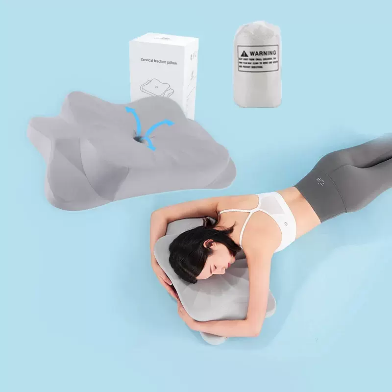 跨境蝶形午休记忆枕 欧美新款慢回弹记忆棉护颈趴睡透气舒适软枕