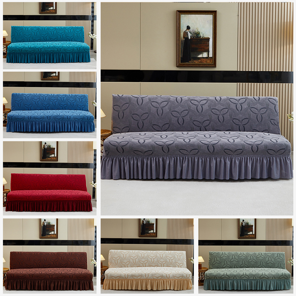 Cross-border Thickened Armrest-free Sofa Cover All-inclusive Stylistics Fabric Sofa Bed Cover Foldable Dust Cover Universal for All Seasons