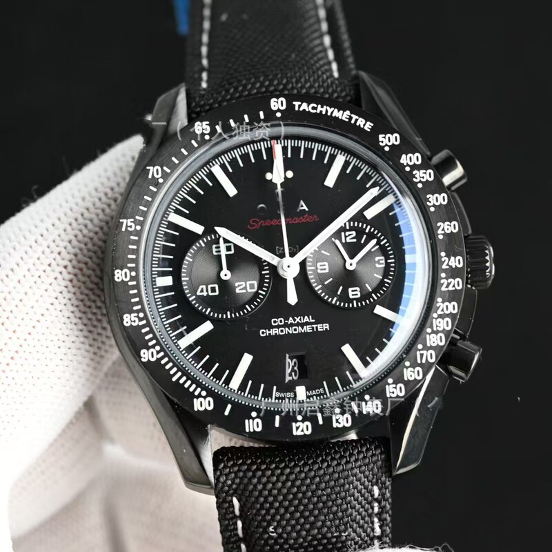 Oujia Super Series Dark Side of the Moon Watch Moonwatch with Date, Day, and Month Display Multi-Function Chronograph Men's Watch Oujia Super Series Dark Side of the Moon Watch Moonwatch with Date, Day, and Month Display Multi-Function Chronograph Men's Watch