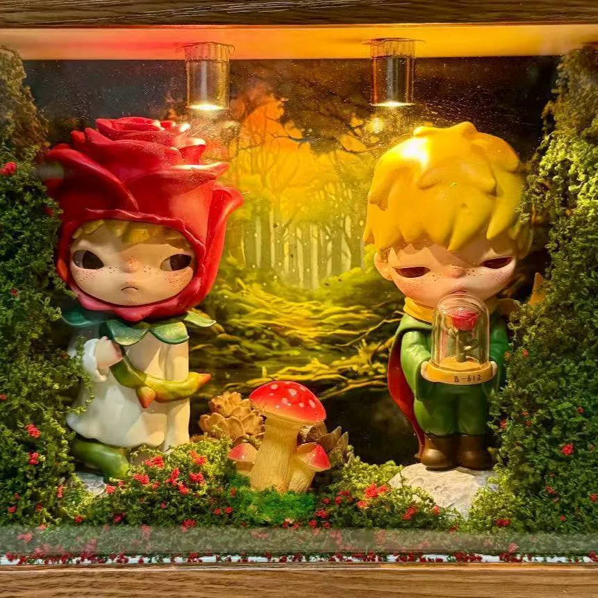 Фигурка-украшение (Hirono) серия Le Petit Prince — Роза и Маленький принц, слепой бокс