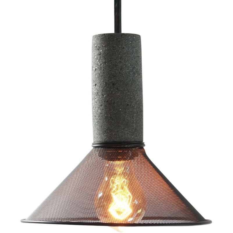 Moderno minimalista pequeña araña restaurante nórdico cemento rejilla araña hierro retro minimalista bar lámparas de estilo industrial