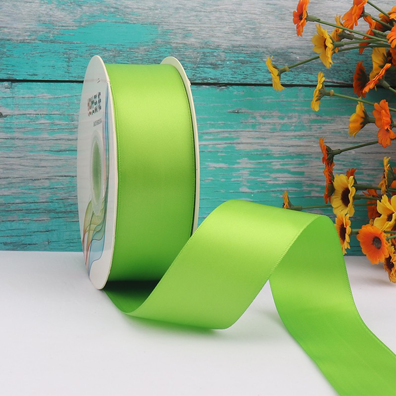 Cinta de satén de doble cara de 4 cm para manualidades, cinta de poliéster, cinta para flores, cinta de seda, cinta para decoración de pasteles, cinta para cajas de regalo, accesorios para el cabello, lazos para regalo image 40
