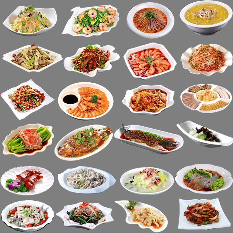 Тарелка для ресторана Керамическая тарелка для домашней рыбы Чистая белая холодная тарелка для горячих блюд