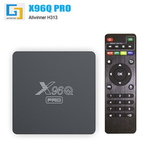 跨境X96Q Pro电视机顶盒安卓10 H313电视盒2.4gwifi tv box批发