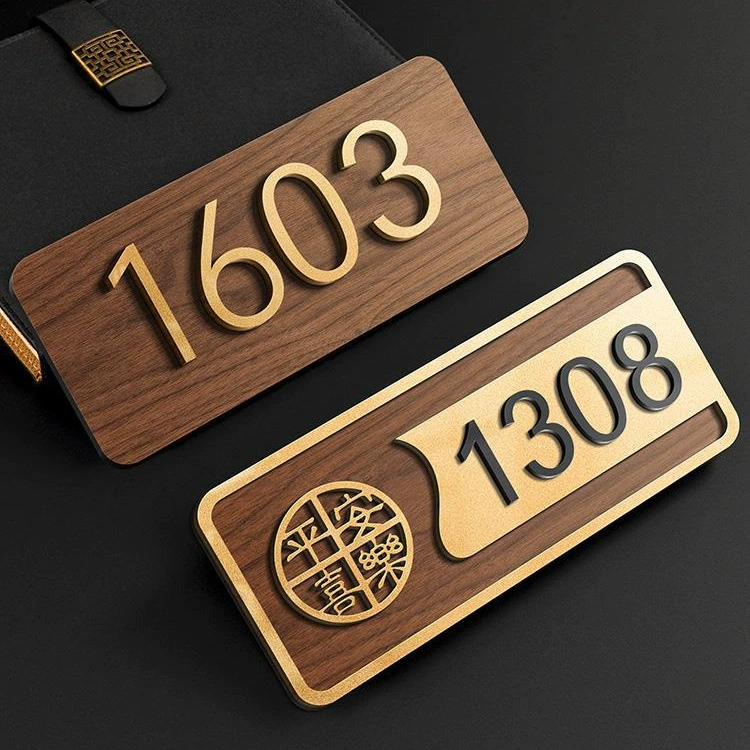 Новый китайский стиль дома оптом номерной знак дома дома высокого уровня чувство дома, декоративная наклейка на номер комнаты легкий и роскошный креативный на открытом воздухе