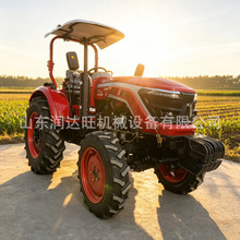 新款红色804中型拖拉机 四驱打田机2米旋耕机起垄机水田开沟除草