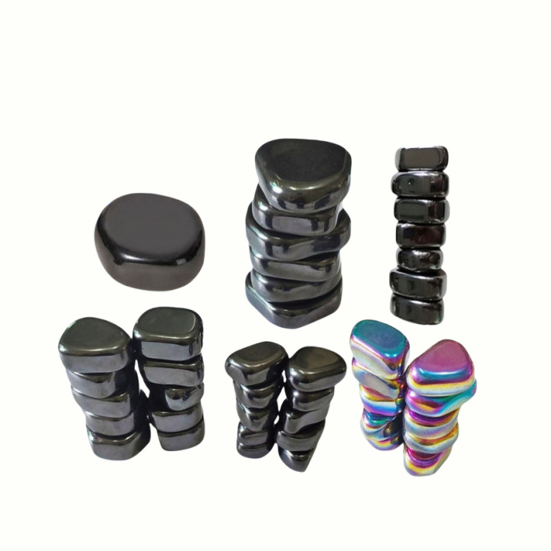 黑色彩色抛光精品乱石磁铁强力磁吸解压益智玩具不规则对战棋磁铁