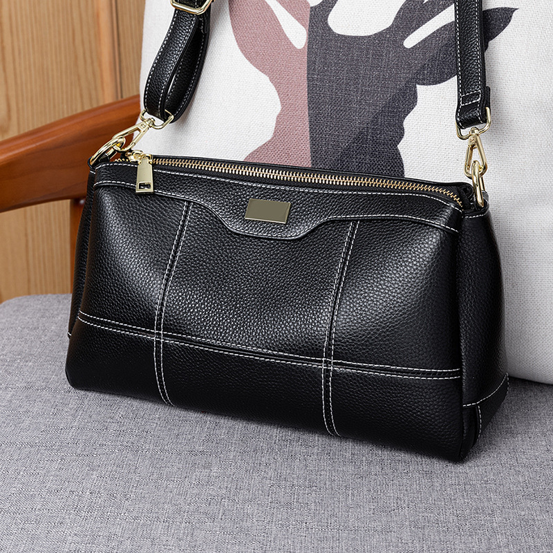 European Station Women's Crossbody Bag 2025 New Fashion Genuine Leather Shoulder Handbag Soft Leather Large Capacity Light Luxury
