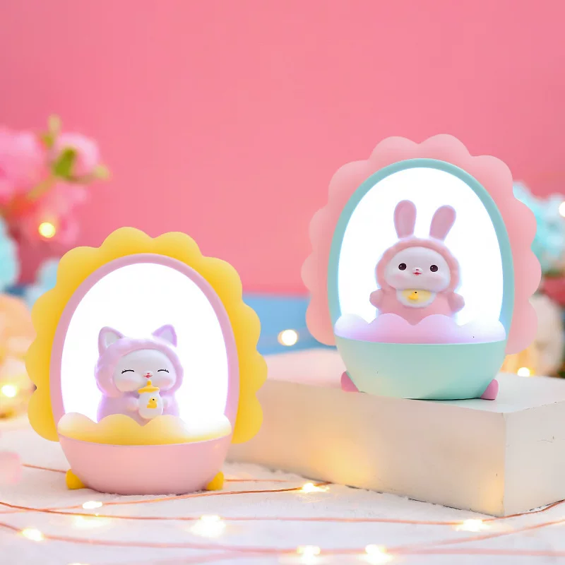 Rabbit, doll, table night light for students, cat