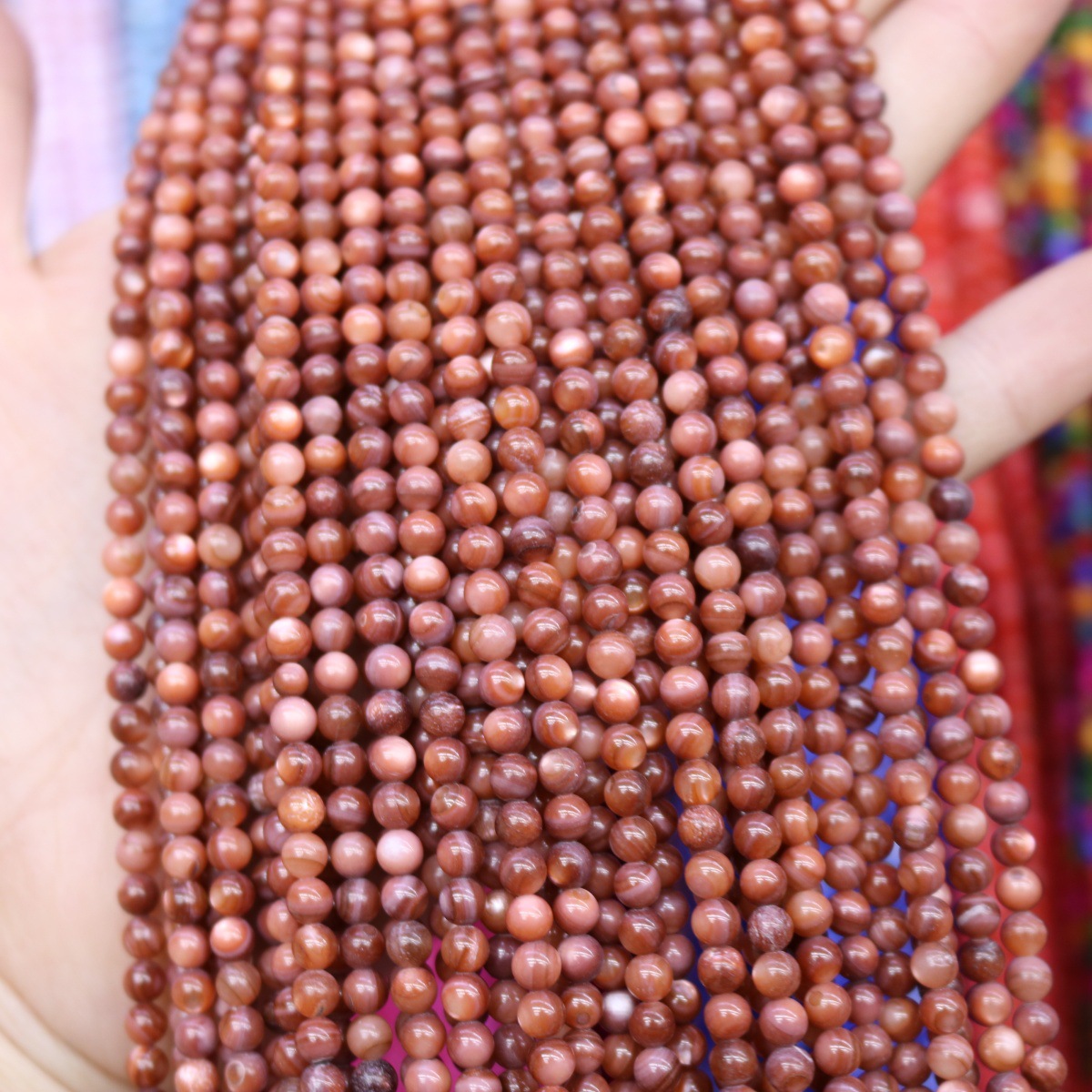 Conchas de agua dulce naturales cuentas mixtas de color 4mm color monocromático bolas perlas sueltas diy joyería accesorios joyería al por mayor image 14
