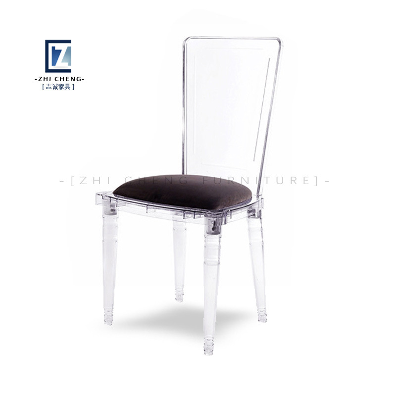 Sillas de cristal PC sillas transparentes sillas de plástico PP sillas acrílicas sillas de comedor sillas de boda sillas de bambú fábrica de Foshan