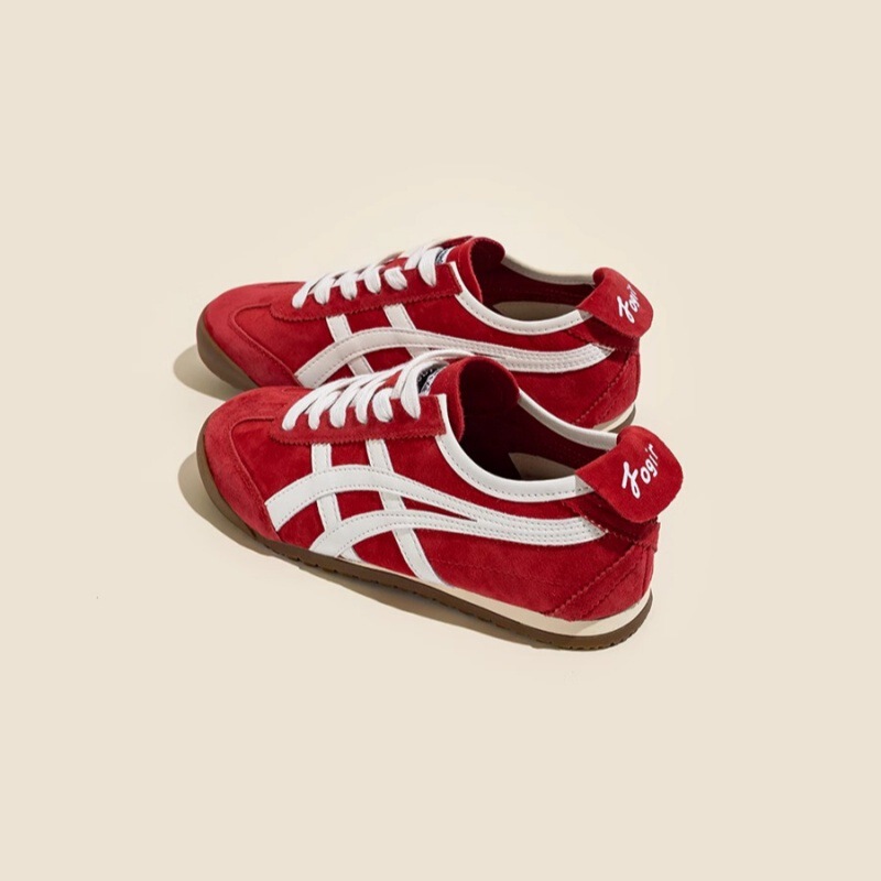 Genuine Leather Version! Retro Red German Training Shoes for Women, 2026 New Spring American-Style Flat-Soled Sports Casual Shoes