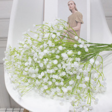 单枝喷色满天星仿真花塑料永生满天星彩色满天星家居室内婚礼装饰