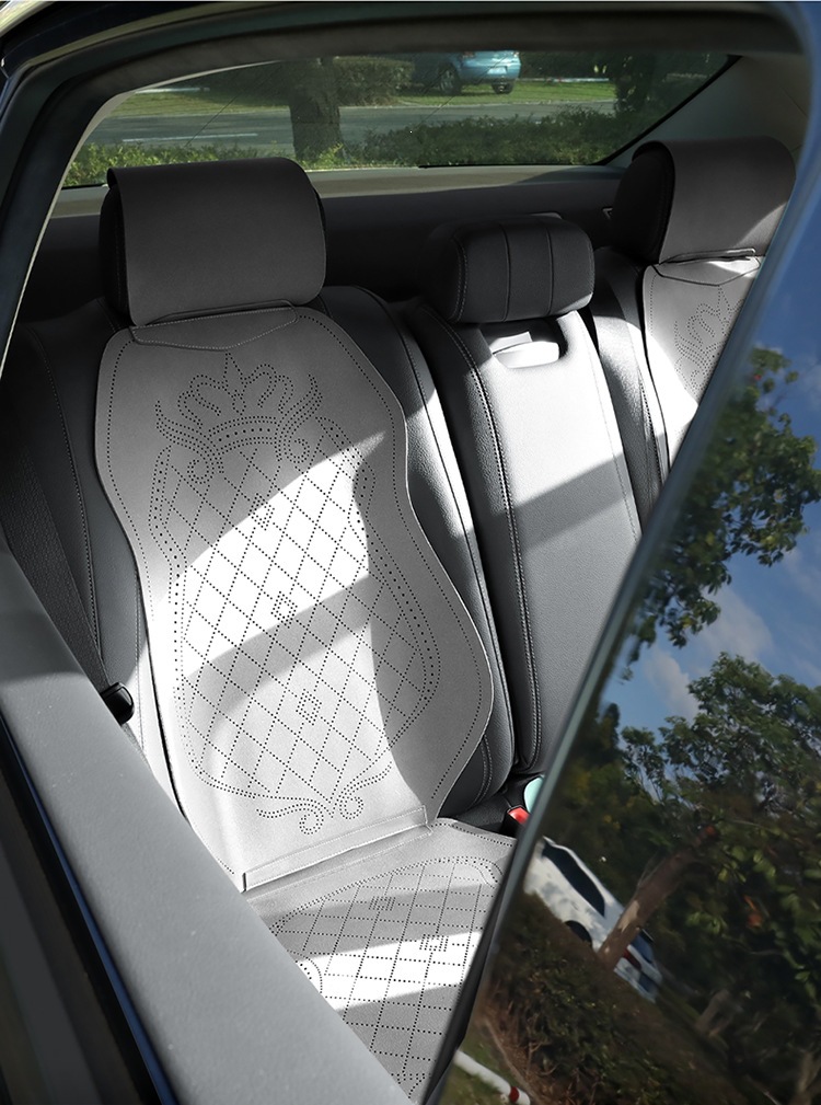 2026 New Crown Suede Leather Car Seat Cushion, Suitable for All Seasons, Small Waist Design, Model MA12