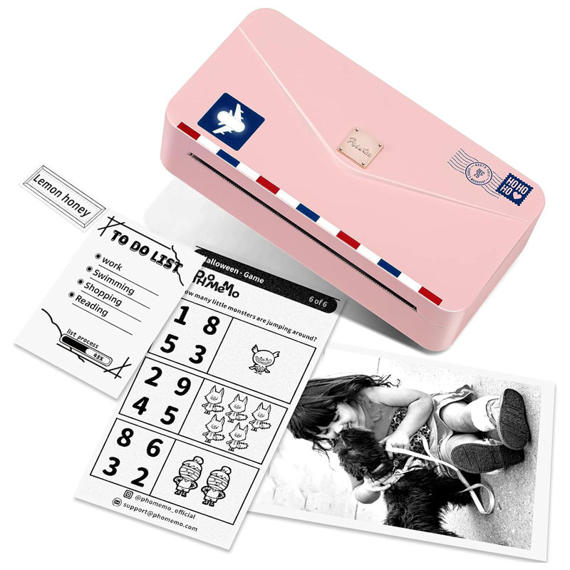 M03AS Impresora incorrecta de impresión Xiansen Versión en el extranjero del teléfono móvil Bluetooth Conexión sin tinta Máquina doméstica para estudiantes de 300DPI