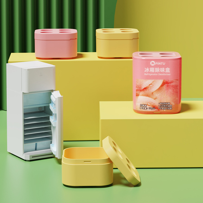 Refrigerator Deodorizing Box for Home Use, Freshens and Removes Odors, Activated Carbon Freezer Purification, Deodorizing, Antibacterial, and Preservation Box